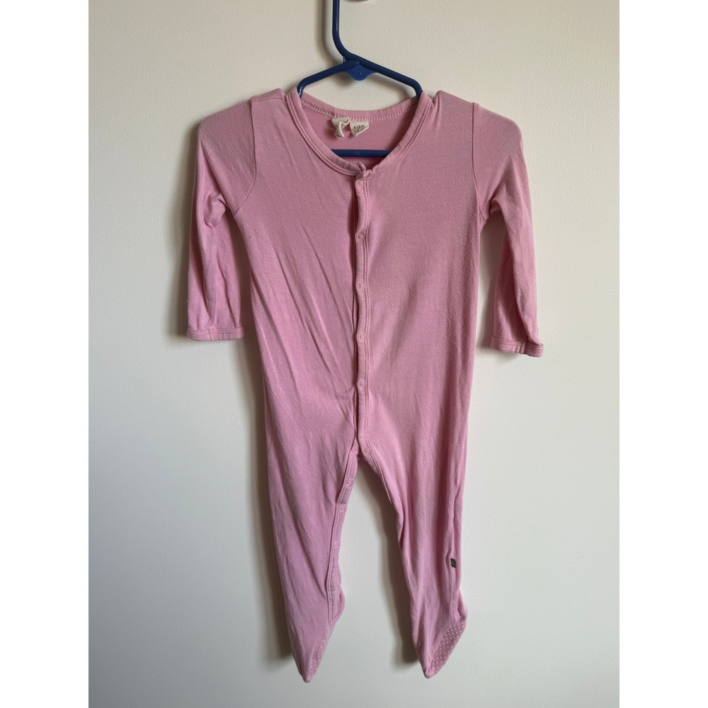 Kyte Baby Pink Bamboo Snap Footie 6-12 Months